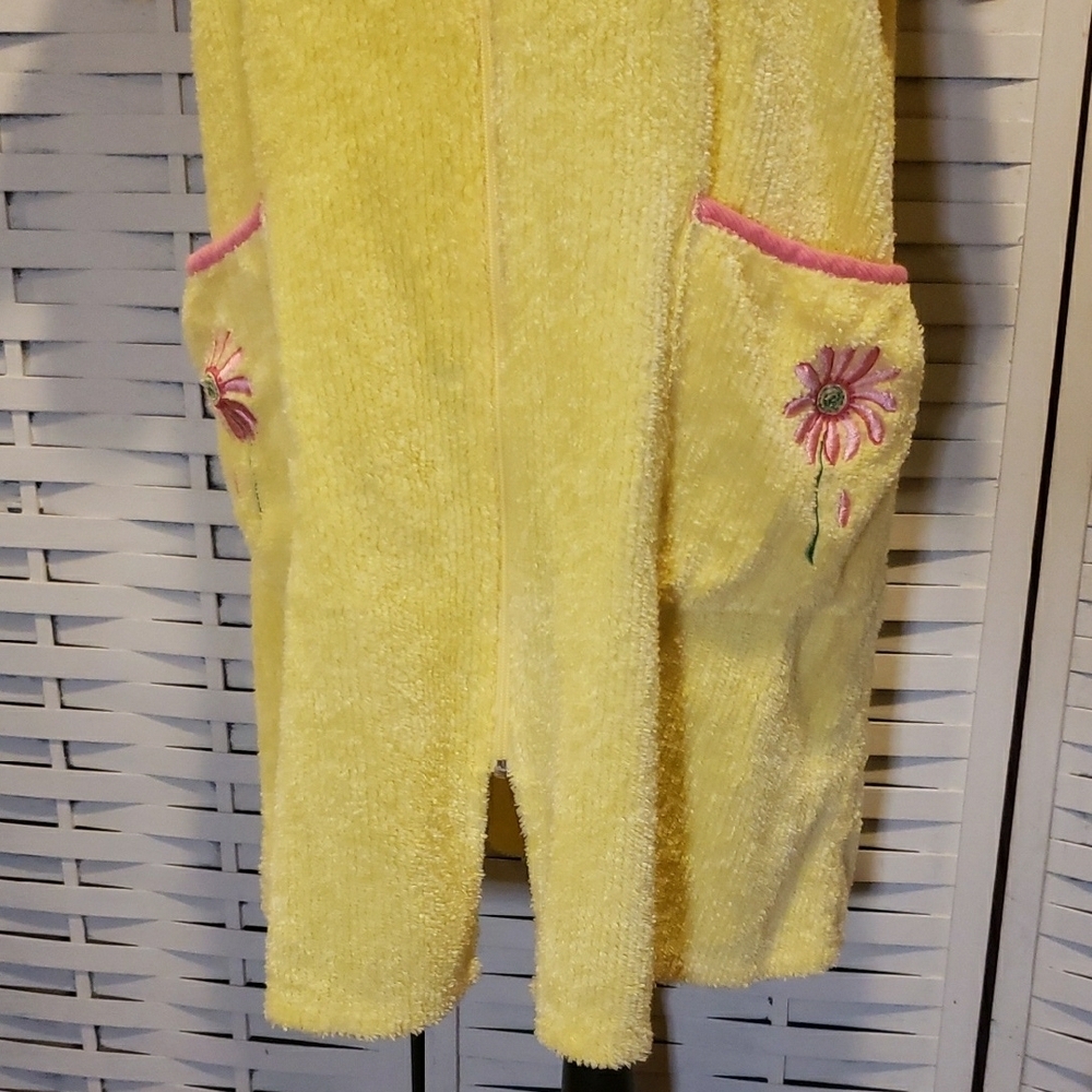 Stan Hernan Yellow Zip-Up Terry Cloth Robe - Picture 3 of 7